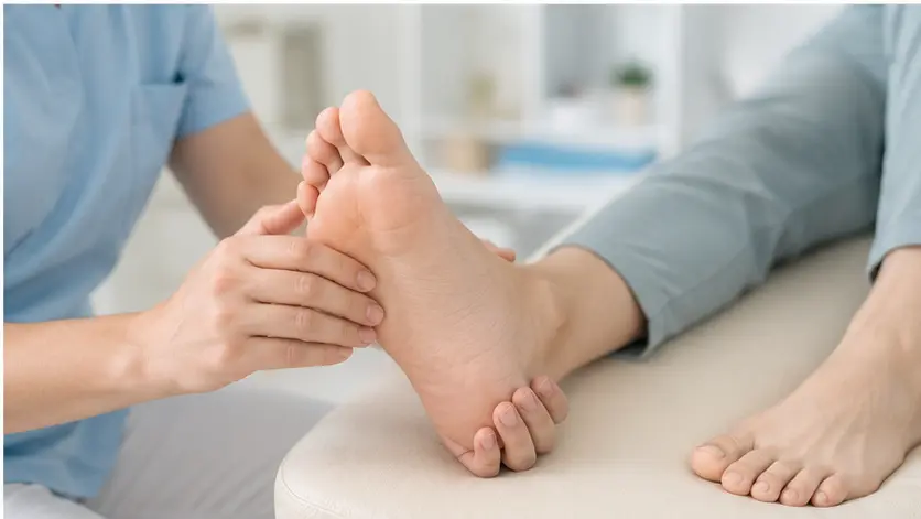 Ayak tabanı yanması için doktor muayenesi