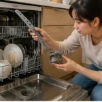 Bulaşık makinesi filtresi ve püskürtme kolu kontrolü