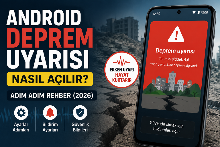 Android deprem uyarısı nasıl yapılır