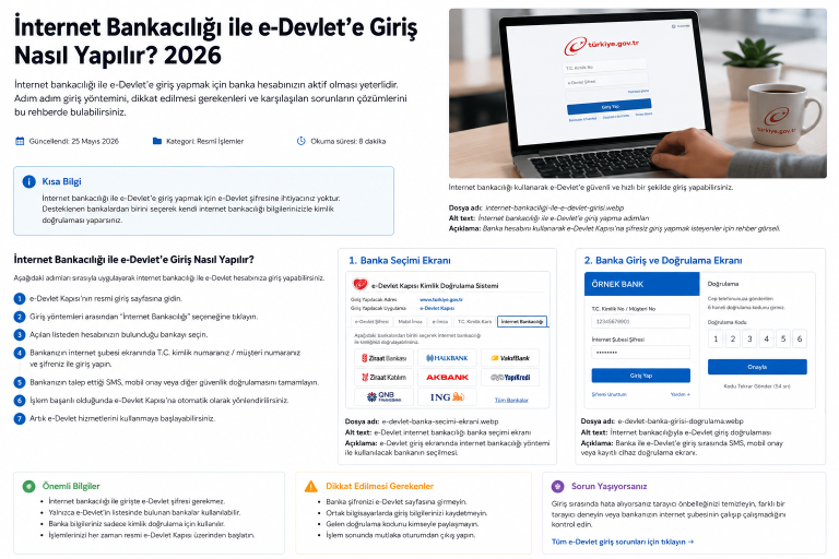 İnternet Bankacılığı ile e-Devlet’e Giriş Nasıl Yapılır? 2026