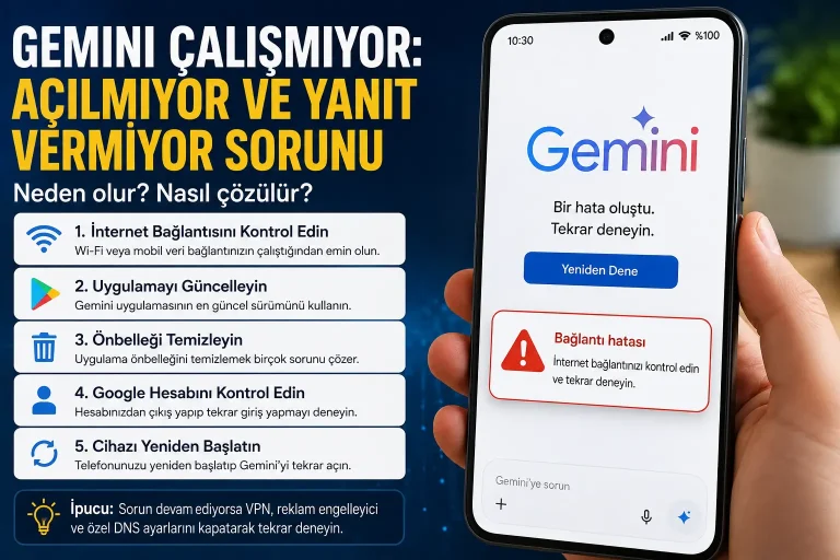 Gemini Çalışmıyor: Açılmıyor ve Yanıt Vermiyor Sorunu