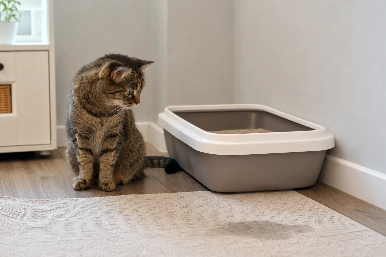 kedi kum kabı dışına tuvalet yapıyor