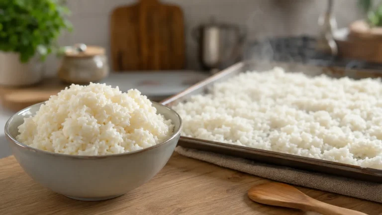 Lapa olan pilavı tepsiye yayarak kurtarma yöntemi