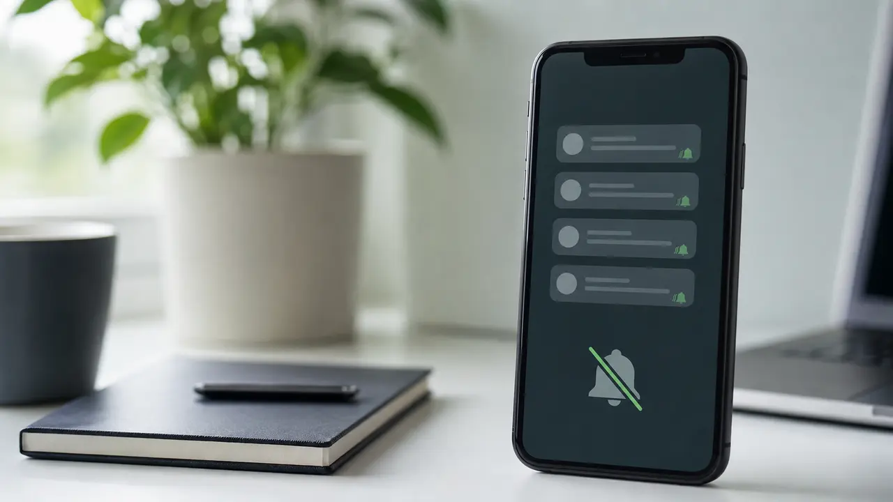 Mesaj bildirimleri sessiz kalan akıllı telefon
