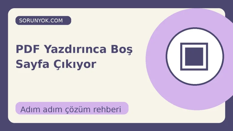 PDF Yazdırınca Boş Sayfa Çıkıyor için açıklayıcı çözüm görseli