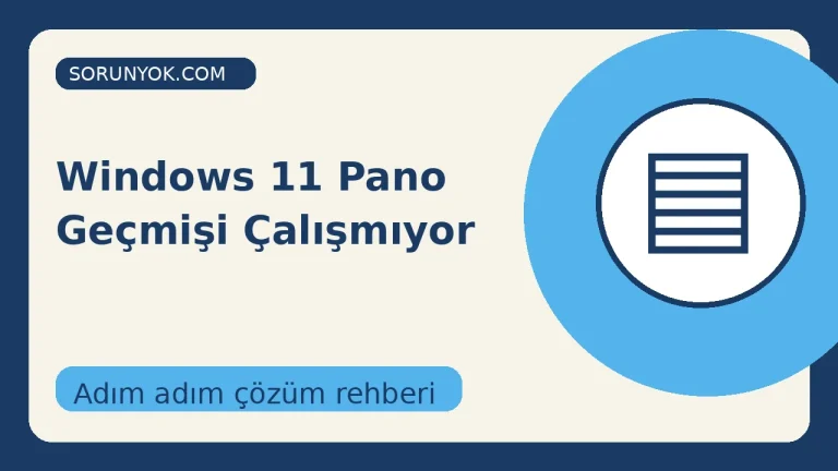 Windows 11 Pano Geçmişi Çalışmıyor için açıklayıcı çözüm görseli